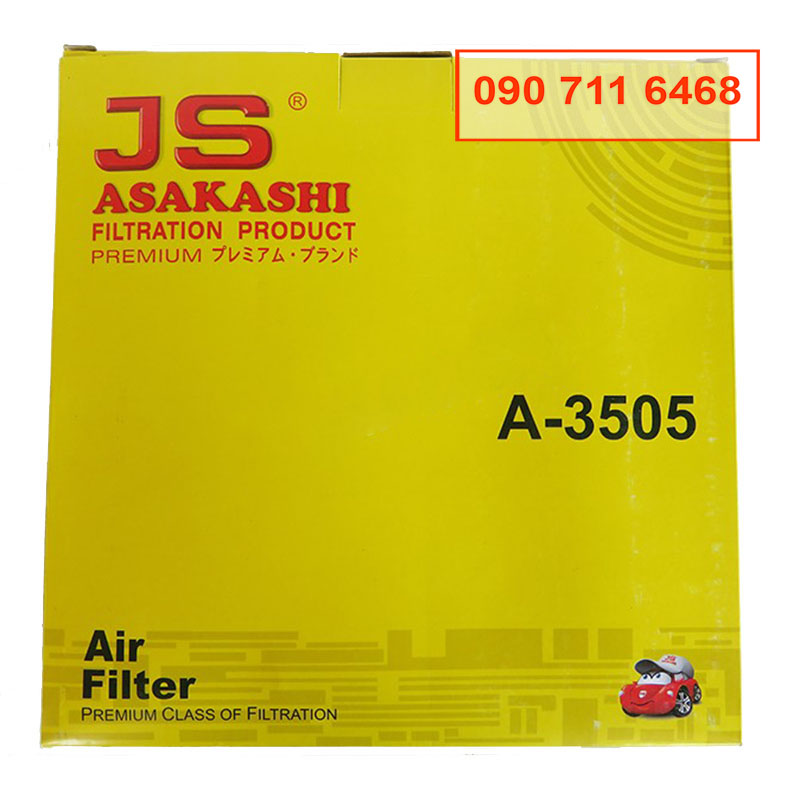 Lọc gió động cơ xe Mitsubishi Triton 2.5 2015, 2016, 2017, 2018, 2019, 2020, 2021 1500A358 JS Asakashi, giá tốt