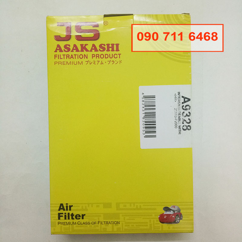 Lọc gió động cơ A9328 dùng cho Hyundai Avante 2018-, Elantra 2018-, i30 2017-, Kona 2017-, Veloster 2018-, Kia Cerato 2018-, Soul 2020- hàng JS Nhật