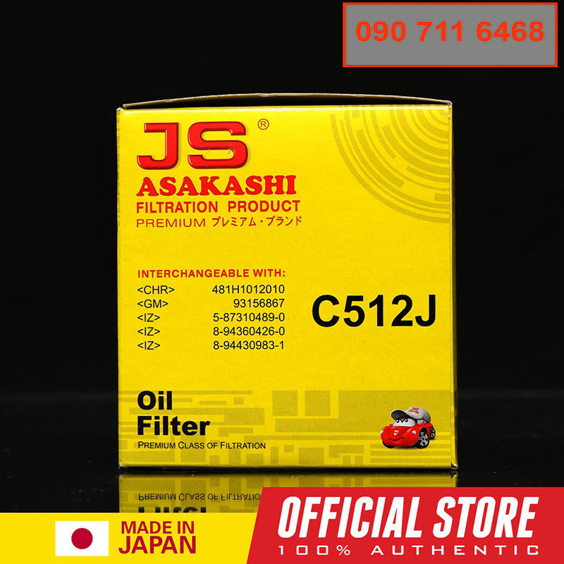 Lọc nhớt C512J dành cho Xe tải DoThanh IZ65 máy dầu 2.8L hàng Nhật giá tốt