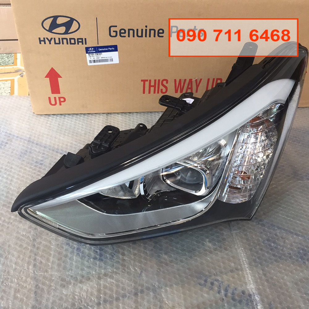 Đèn pha Hyundai Santafe 2013, 2014, 2015, 2016 921012W301 chính hãng